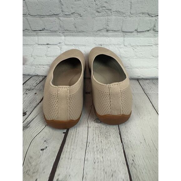 KBZONE beige knit flat ballerina shoes 11 NEW - Picture 4 of 13